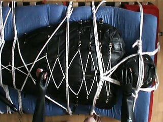 In The Leather Bodybag, Slave Gets A Cbt By Neonwand free video