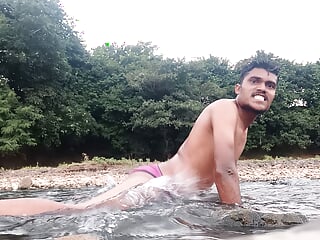 Indian Bigcock Man Jordiweek River Advanture Nude Bathing And Enjoying Outdoor free video