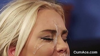 Sexy Looker Gets Jizz Load On Her Face Sucking All The Jism free video