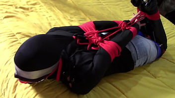 Laura Is Bound And Hooded On High Heels And Pantyhose, 10 Minutes Compilation Of Sexy Bondage free video