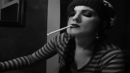 Black And White Smoking Fetish Dangling 120 free video
