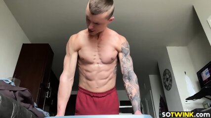 Stud Hoss Kado Works Out And Masturbates Solo Hardcore On Camera free video